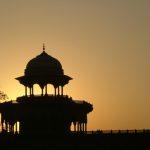 agra fort evening view