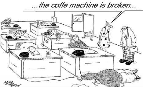 the coffee machine is broken